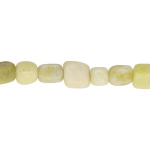 Peridot "jasper" 1pkg1, pebble bead natural 15.5-16 inch medium