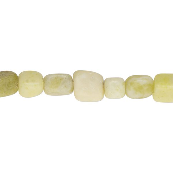 Peridot "jasper" 1pkg1, pebble bead natural 15.5-16 inch medium image number 0