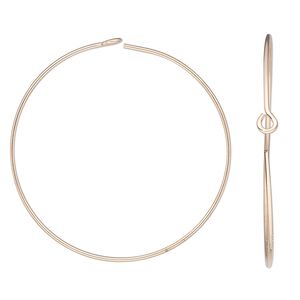 Hoop, 14Kt gold-filled, 30mm round. Sold per pkg of 5 pairs.