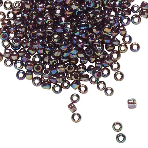 Seed bead, TOHO BEADS®, glass, pkg/7.5g, #8 round, translucent rainbow amethyst (TR-08-166C). image number 0