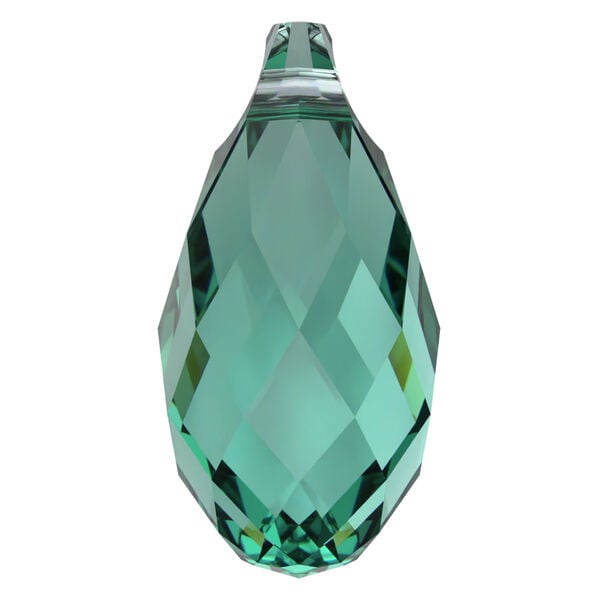 Briolette 1pkg24 Caribbean green, Crystal Passions&reg; Regenerated 11x5.5mm pendant drop 6010 image number 0