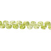 Peridot 1pkg1, hand-cut top-drilled faceted puffed teardrop bead natural, 8 inch 4mm image number 1