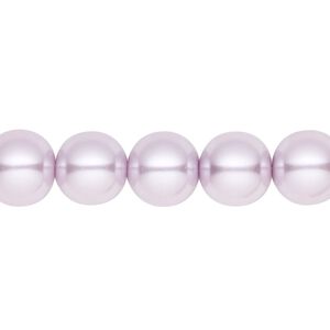 Bead, crystal pearl, lilac, 10mm round. Sold per pkg of (2) 15-1/2" to 16" strands, approximately 80 beads.
