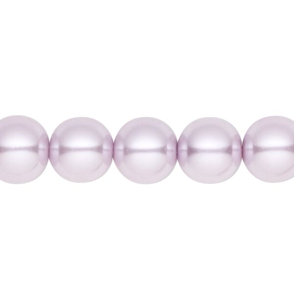 Bead, crystal pearl, lilac, 10mm round. Sold per pkg of (2) 15-1/2" to 16" strands, approximately 80 beads. image number 0