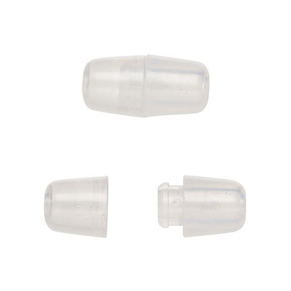 Clasp, breakaway, polypropylene, translucent, 18.5x9mm barrel. Sold per pkg of 50. image number 0