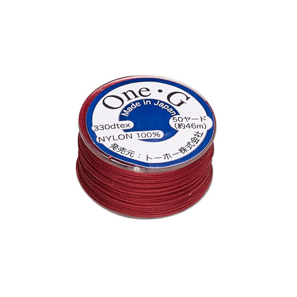 Thread, One-G™, nylon, pkg/50 yards, red, size 0. image number 0