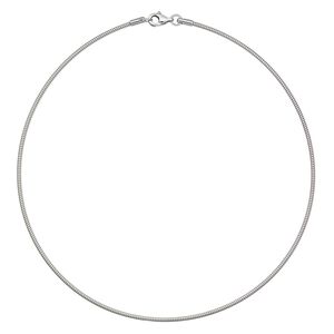 Chain, stainless steel, 1.8mm round omega, 16 inches with lobster claw clasp. Sold individually.