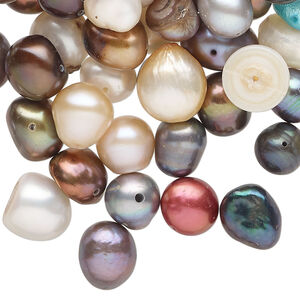 Freshwater pearl 1pkg4oz, mixed shapes mix, mixed colors 6-12mm cultured