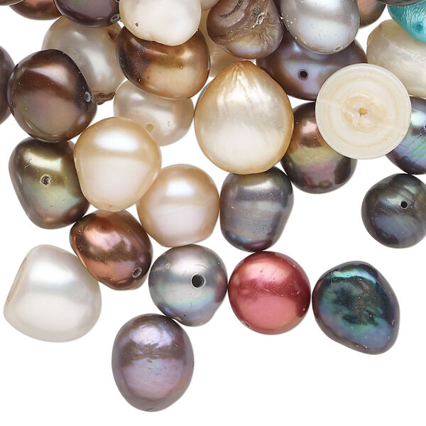 Freshwater pearl 1pkg4oz, mixed shapes mix, mixed colors 6-12mm cultured image number 0