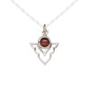Garnet / sterling silver 1pkg1, antiqued open arrowhead drop natural 15.5x14mm image number 0