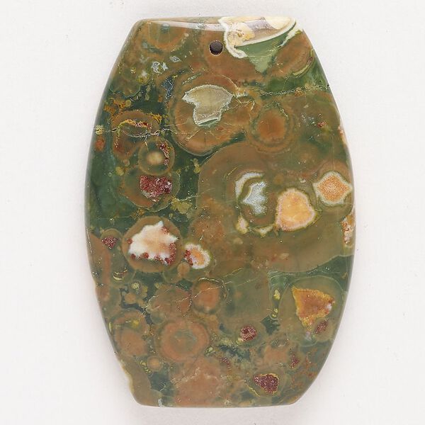 Focal ocean jasper 1pk 49x34mm-50x35mm puffed oval, B- grade natural image number 0