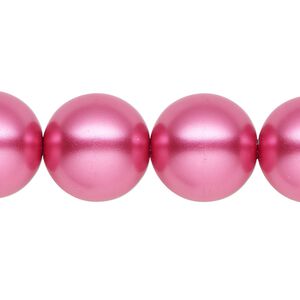 Pearl 1pk pink, Celestial Crystal® 16mm round 15.5-16 inch