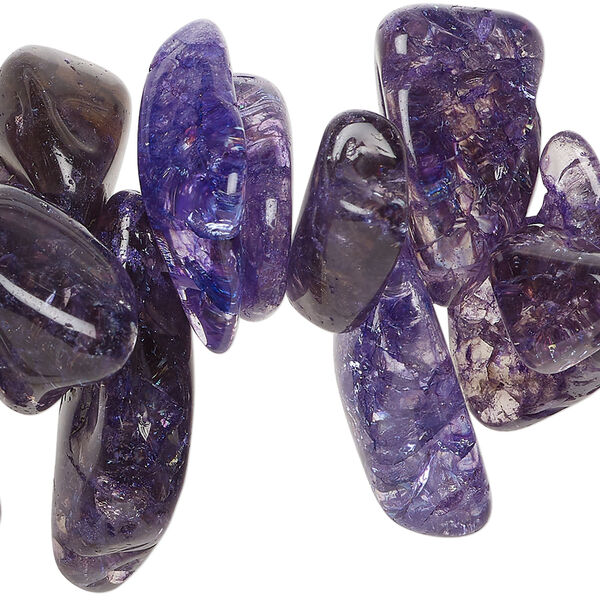 Ice flake quartz 1pkg1, Hawaiian chip bead 15.5-16 inch extra-large image number 0