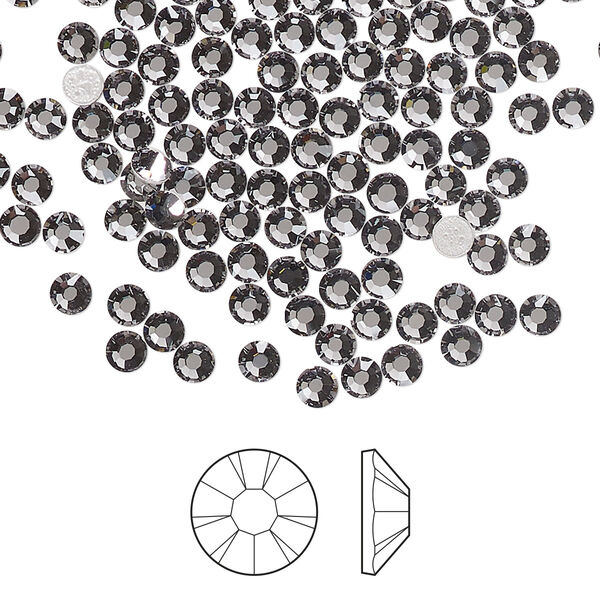 Flat back 1pkg144, lilac ash foil back Preciosa MAXIMA Czech crystal hotfix rhinestone, 3-3.2mm chaton rose round SS12 image number 0