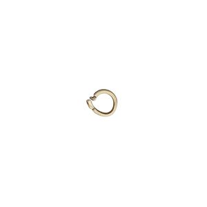 Loop Lock™, JBB Findings, antiqued brass, 6mm smooth round. Sold per pkg of 4.