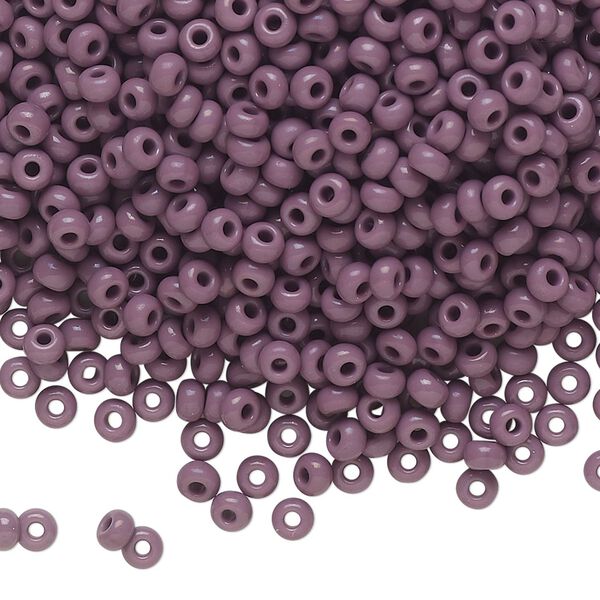 Seed bead, Preciosa Ornela Czech glass, pkg/50g, #8 rocaille, opaque dark violet, (23040). image number 0