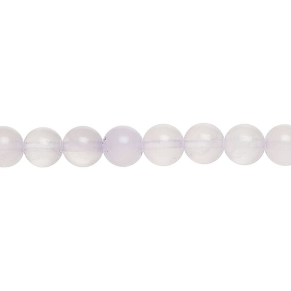 Quartz crystal / lavender amethyst 1pkg1, round bead 15 inch 5-7mm image number 0