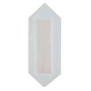 Mold, silicone, white, 47 x 18 x 13mm double point. Sold individually .