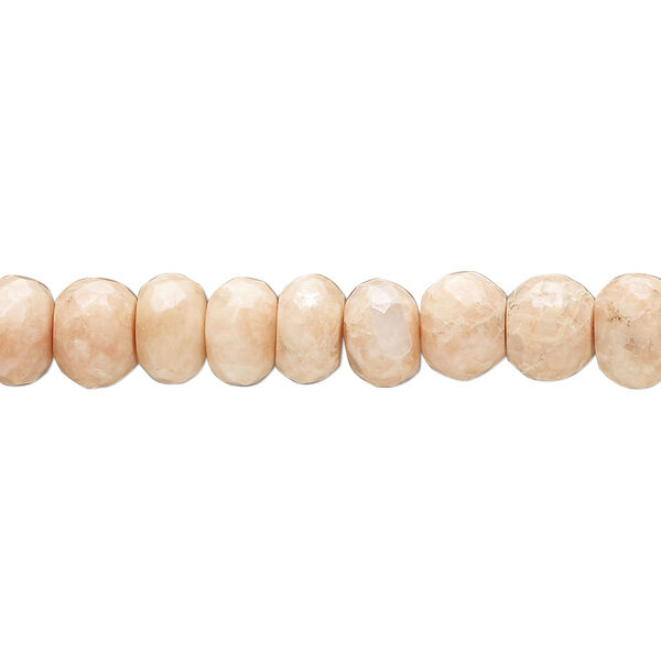 Rose jasper 1pkg1, hand-cut faceted rondelle bead natural B- grade, 14 inch 7x4mm-8x7mm image number 0