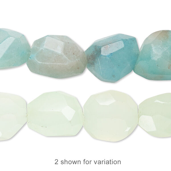 Agate 1pkg1, hand-faceted nugget bead B grade, 15.5-16 inch medium image number 0