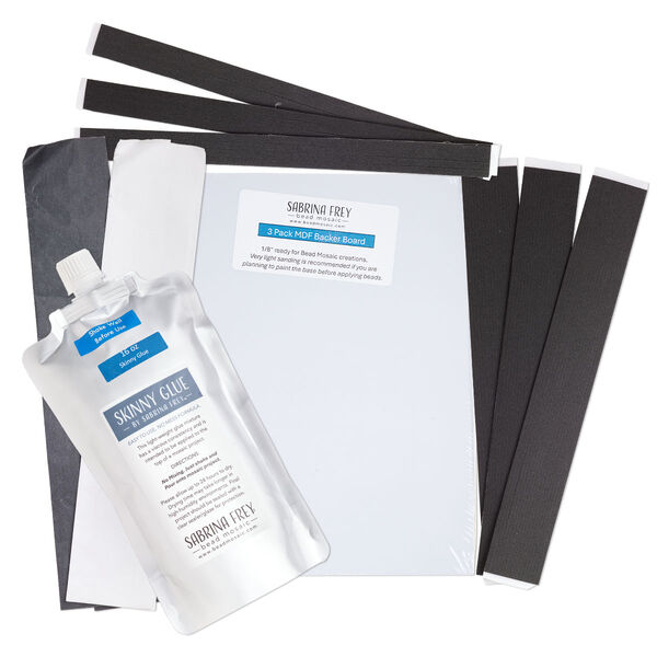 Supply kit, Sabrina Frey™, medium-density fiberboard / EVA foam / glue, white, 10x8 inches. Sold individually. image number 0