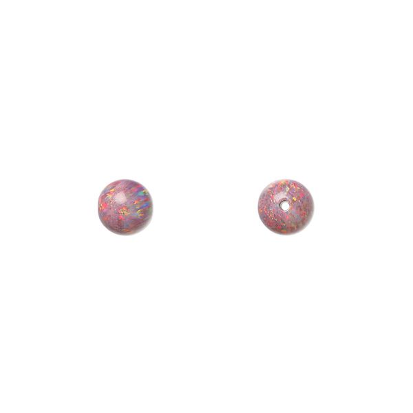 Bead, "opal" (silica and epoxy) (man-made), Mexican brown, 6mm round. Sold individually. image number 0