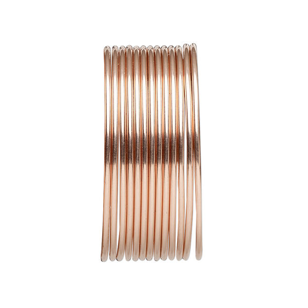 Wire, 12Kt rose gold-filled, half-hard, round, 18 gauge. Sold per pkg of 5 feet. image number 0