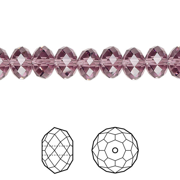Bead 144pk iris, Crystal Passions® 8x6mm rondelle 5040 image number 0