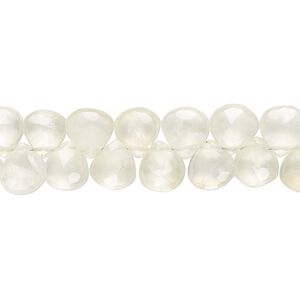 Prehnite 1pkg1, hand-cut top-drilled faceted teardrop bead natural 7.5 inch 7x6mm-8x8mm