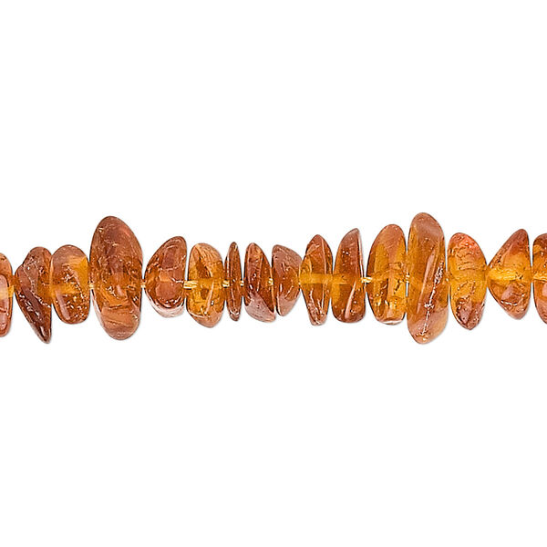 Bead, amber (heated), pkg/15.5-16 inches, medium chip, medium color. image number 0