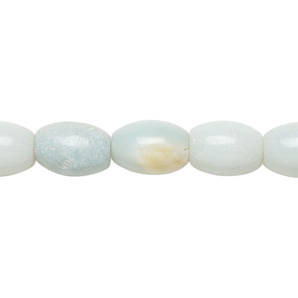 Amazonite 1pkg1, barrel bead natural C+ grade, 15 inch 11x8mm-12x9mm image number 0