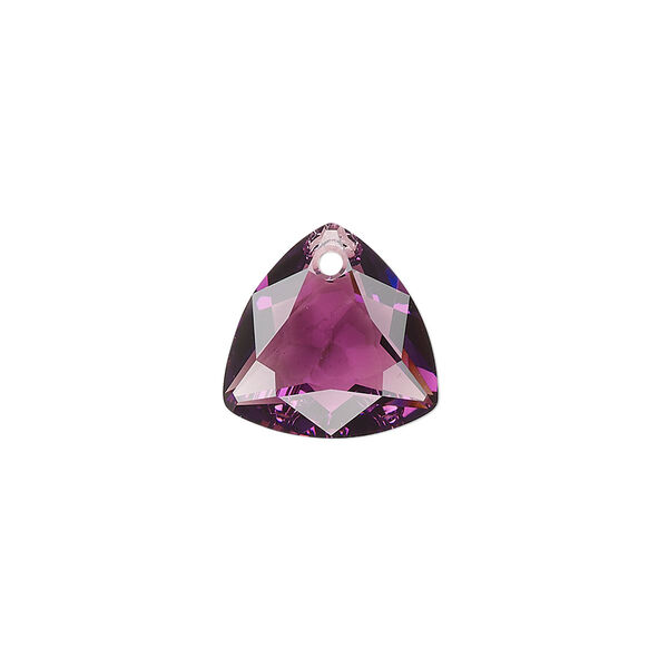 Drop 1pk amethyst, Crystal Passions® 14.5mm pendant trilliant cut 6434 image number 0
