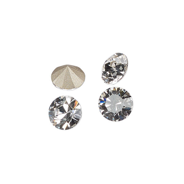 Chaton 8pk crystal foil back, Preciosa MAXIMA Czech crystal rhinestone 8.16-8.41mm 15-cut faceted round SS39 image number 0
