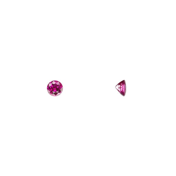 Ruby 1pkg1, hand-cut faceted round gem 4mm image number 0