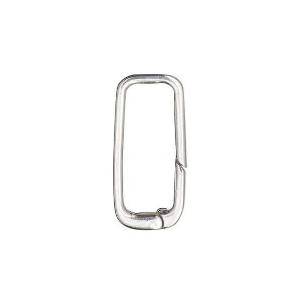 Clasp self-closing hook 1pkg1 sterling silver 23x10mm rectangle image number 0