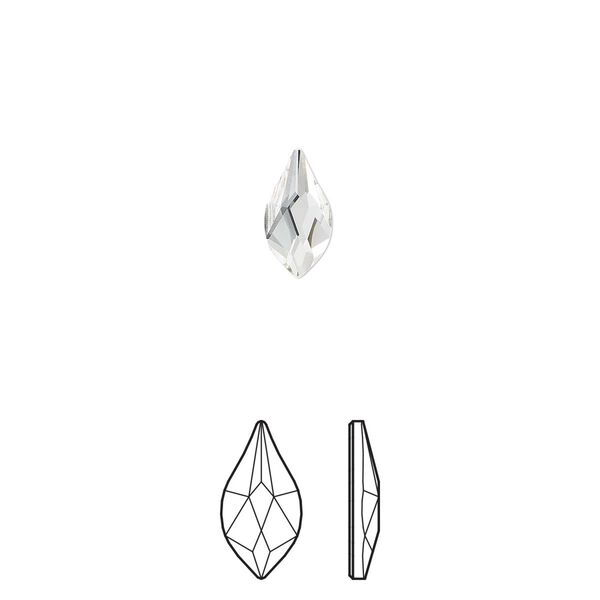 Flat back 12pk crystal foil back, Crystal Passions® 10x5mm flame 2205 image number 0