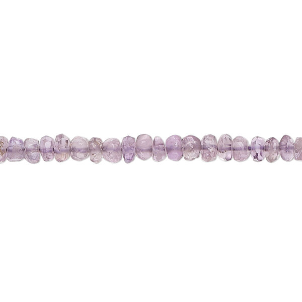 Amethyst 1pkg1, hand-cut faceted rondelle bead natural C grade, 14 inch 3x1mm-5x3mm image number 0