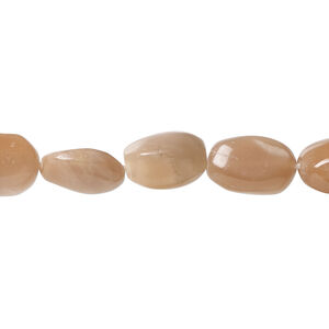 Coffee moonstone 1pkg1, hand-cut nugget bead natural, 13 inch mini to medium
