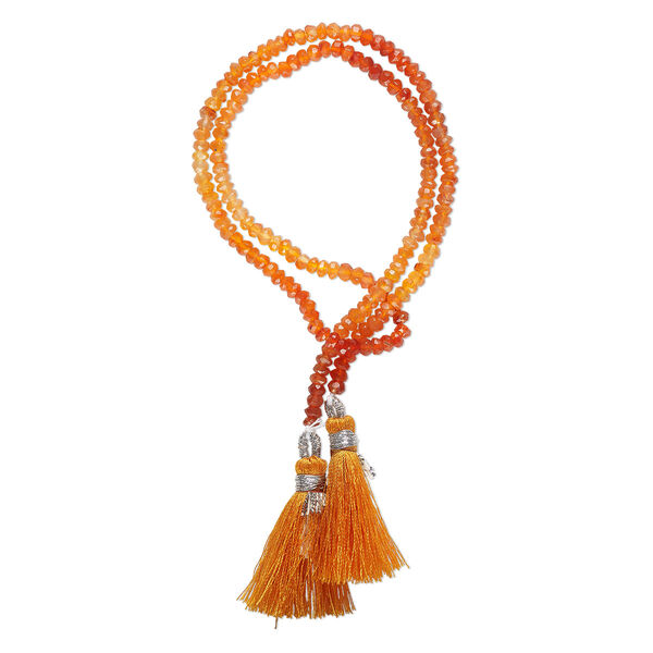 Bead, carnelian (dyed / heated), light to dark, 3x2mm-4x3mm hand-cut faceted rondelle, B- grade, Mohs hardness 6-1/2 to 7. Sold per 15-1/2" to 16" strand. image number 0