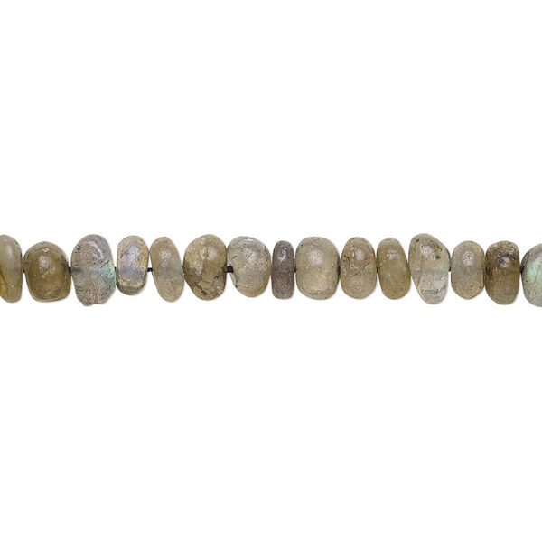 Labradorite 1pkg1, hand-cut rondelle bead natural C grade, 8 inch 5x2mm-6x4mm image number 0