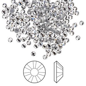 Flat back 1440pk crystal foil back, Swarovski® hotfix 2.3-2.5mm rose round SS8 2038HF