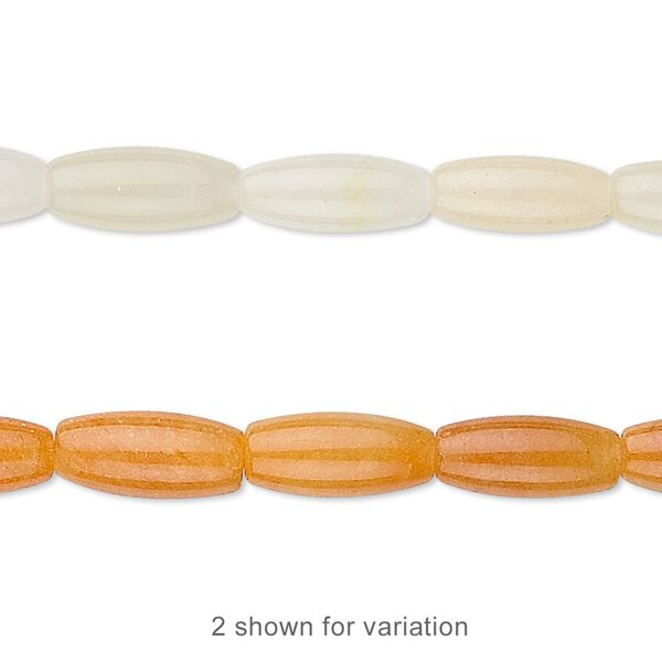 Yellow "jade" (quartz) 1pkg1, barrel bead 15.5-16 inch 12x5mm image number 0