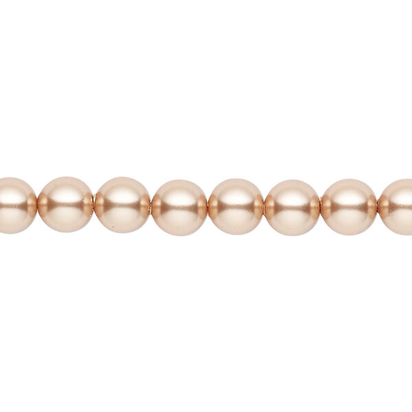 Pearl 500pk rose gold, Crystal Passions® 6mm round 5810 image number 0