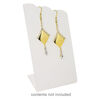 Display, earring, acrylic, frosted white, 4-7/8 x 2-1/4 x 2-1/2 inches. Sold individually. image number 1