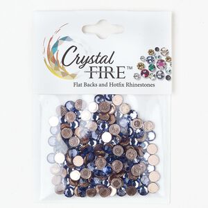 Flat back 1pkg144 tanzanite, Crystal FIRE® hotfix round SS20 4.60-4.80mm