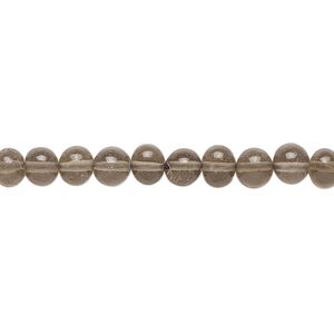 Smoky quartz 1pkg1, hand-cut rondelle / round bead 14 inch 5x3mm-6x5mm / 5-6mm