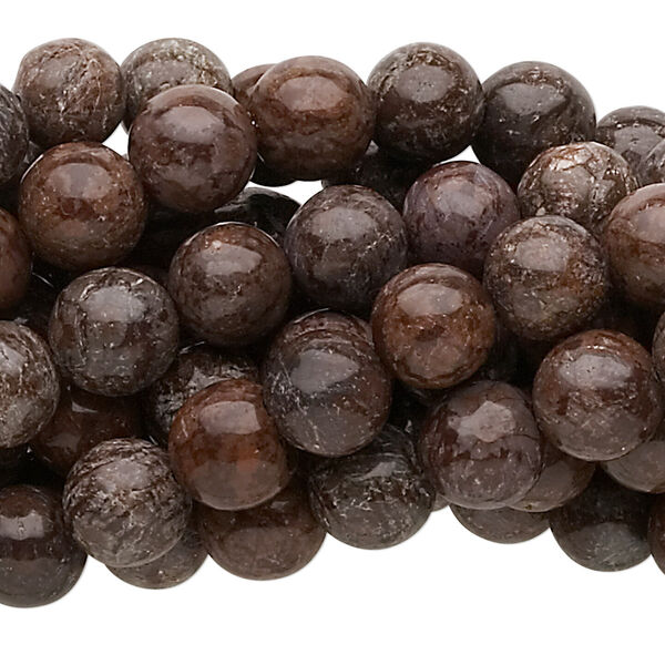 Brown snowflake jasper 1pkg10, round bead natural C grade, 15.5-16 inch 8mm image number 0