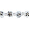 Bead, glass 1pkg8, multicolored, 10mm hand-painted round. image number 0
