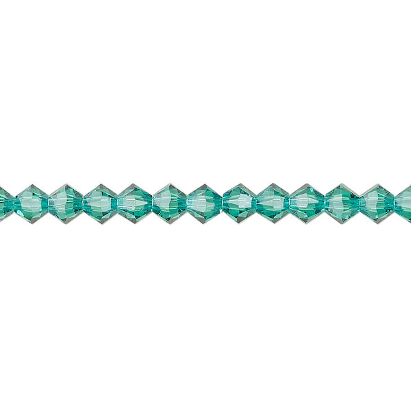 Bead 1pkg1440 Caribbean green, Swarovski&reg; ReCreated&trade;, 4mm XILION faceted bicone 5328 image number 0