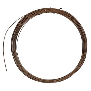 Wire, ParaWire™, vintage bronze-finished copper, half-round, 21 gauge. Sold per 7-yard section.